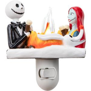 Nightmare Be Christmas Campfire Night Light, Nightmare Christmas Lights Plug in to Wall Resin Vintage, Christmas Eve Night Light Gifts Festive Ambiance for Kids Girls Boys, Xmas Decorations Indoor, Room (Colorful-Halloween)