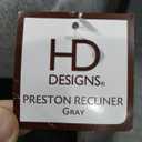 HD Designs Preston Swivel Glider Gray Recliner, Light Gray