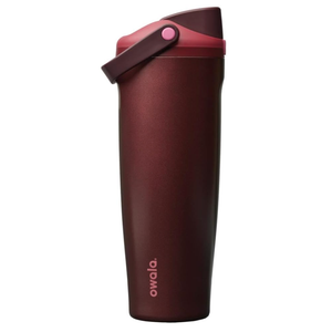 Owala FreeSip Sway Insulated Stainless Steel Water Bottle with TwoWay Spout, BuiltIn Straw and Bucket Handle, Made for Travel, School, and Sports, 40oz, BPA Free, Leak Proof, Black Cherry