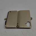 Defencase Compatible with iPhone 16 Case Wallet with RFID Blocking Card Holder for Women and Men, Fashion PU Leather Magnetic Snap Flip Zipper Strap Wallet Phone Case for iPhone 16 6.1", Gold