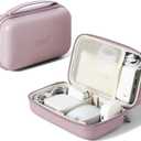 Charger Case for Macbook, Portable Tech Electronic Organizer Bag,Travel Storage Pouch for Laptop Accessories, MacBook Power Adapter, Charging Cords, USB Drives, Power Bank (Purple, XL)