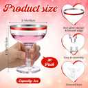 Zopeal 50 Pcs Valentines Plastic Martini Glasses Bulk 5 oz Red Disposable Margarita Cocktail Champagne Tower Coupe Glasses Unbreakable Stackable Wine Cups with Stem for Wedding Party Favors