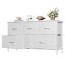 OLIXIS White Dresser for Bedroom, Wide Chest of Drawers for Clothes Storage