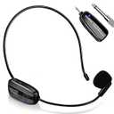Wireless Microphone Headset, 2.4GHz Cordless Head Mic, USBC Charging Microphones, 165ft Range, for Voice Amplifier Speaker Pa System Teaching Tour Guides Conference Yoga Dance Fitness Instructor