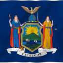 ANLEY Fly Breeze 3x5 Foot New York State Flag - Vivid Color and Fade Proof - Canvas Header and Double Stitched - New Yorker NY Flags Polyester with Brass Grommets 3 X 5 Ft