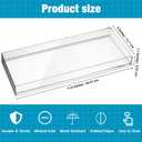 Maitys 3 Pcs Acrylic Vanity Tray Bathroom Tray for Serving Vanity Makeup Organizer Clear Hand Towel Kitchen Countertop Makeup Perfume Cosmetics Organizer Valentine Gift (11.8 x 5 Inch)