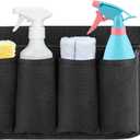 Tool Pouch, Waist Tools Bag Belt, Bottle Holster, Heavy Duty Working Tool Apron for Janitorial, Custodial, Housekeeping, Cleaning (F)