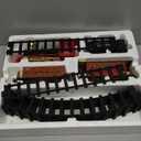 Hot Bee Train Set - Train Toys for Boys with Smokes, Lights and Sound, Toy Train Set for Under Christmas Tree, Toddler Model Trains for 3 4 5 6 7 8+ Years Old Kids Christmas Toys Gifts