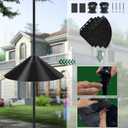 19 Inch Wide Black Squirrel Baffle - Ideal for Bird Feeder Poles, Outdoor Pole Mount Stoppers, and Shepherds Hooks Black