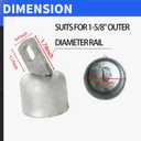 Chain Link Fence Loop Cap1-5/8" Top Rail End CapGalvanized Steel Chain Link Fence Parts for 1-5/8" Outside Diameter Top Rail Pipe (1-5/8")