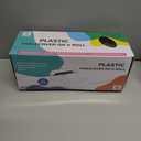 54IN X 320FT Plastic Table Cover Roll with Cutter Box, Cut to Size Plastic Table Cloths for Parties, Birthday, Disposable Tablecloth Roll for All Shape Tables (Gold, 54 Inch X 320 Feet)