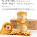 Silk Satin Ribbon 1-1/2 Inch x 30 Yards Gold- Handmade Frayed Ribbons for Gift Wrapping Wedding Party Invitations Bridal Bouquets Baby Showers Holiday Decor