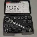 EMENTOL 36PCS Flex Head Ratcheting Wrench Set, 12-in-1 Wrench Set & 24-in-1 Screwdriver Set, CR-V, Double Box End Wrench 8mm -19mm