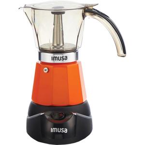 IMUSA 6 or 3cup Electric Espresso Maker, Orange