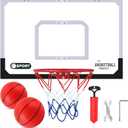 Upgrade Basketball Hoop Set - Extra Large 26" x 17" Pro Indoor Basketball Hoop for Door & Wall with 2 Balls, Complete Accessories, Basketball Toy Gift Perfect for Boys Girls Teens Adults
