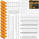 ELEAD 260 Piece Pegboard Hooks 1/8 and 1/4 inch Peg Board Organizer Accessories with Pegboard Bins for Organizing Various Tools in The Garage, Workshop & Craft Room (Yellow)