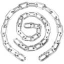 2 Pack Gate Chains for Outdoor Fence 2ft x 1/4" Metal Chain Fence Lock Rustproof Metal Gate Latch Chains Carbon Steel Chain for Garden, Yard, Barn(Silver, No Lock)