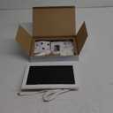 Solar Panel for Ring Camera(2nd Generation) Dustproof Waterproof 5W Solar Panel with 10FT/3M Long Cable for Stick Up & Pro Spotlight Cam Battery for Security Camera 1 Pack (White Grey)