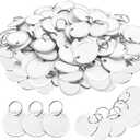 180 Pieces Metal Rim Tags Key Tags Round Paper Tags with Metal Rings for Car Keys and Door Keys,White