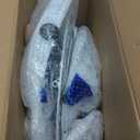 JOIEDOMI 3 Pcs 3D Christmas Collapsible Snowman Yard Light 270 Pre-Lit LED Cool White Lights for Indoor Outdoor Garden Holiday Dcor, Xmas Event Decoration, Christmas Eve Night, Blue Scarf