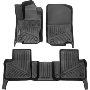 HAFIDI® Floor Mats Fit for 2012-2019 Mercedes Benz ML/GLE/GL Series All Weather Protection TPE Car Floor Liners, Fits 1st & 2nd Row Full Set Custom Accessories, Black