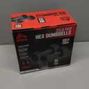 RBX Vinyl Coated Hand Weight Dumbbell Set - Hex Shaped, Roll Free for Body Building/Sculpting/Strength Training Exercise, (Set of 2) (10lb, Grey)