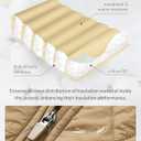 baleaf Women's Quilted Jackets Golf Winter Lightweight Warm Stand Collar Water Resistant Puffer Jacket 4 Pockets (Beige, XL)