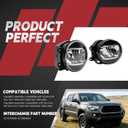 Nakkaa Front Fog Light Assembly Compatible with Tacoma SR SR5 2016-2023 | Not Halogen, Fog Lamp, with Passenger Driver Side Lamp Cover Wiring Harness Switch, 5212704020, 5212804020