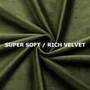 Dchola Olive Green Velvet Curtains for Bedroom Window with Back Tab, Super Soft Vintage Luxury Heavy Drapes, Room Darkening Thermal Insulated Curtain for Living Room, W52 by L108 inches, 2 Panels