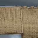 Rattanzenith Scalloped Woven Storage Basket with Lid, Foldable, Small