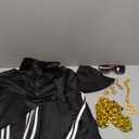 Men Tracksuit 2 Piece Outfits Sweatsuits Accessories Set Casual Full Zip Track Suits Jogging 80s Hip Hop Rapper Rocker (Medium, Black)