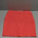 Trendy Street Basic Double-Layer Cotton Simple Stretchy Tube Pencil Mini Skirt (X-Large Short, Coral)