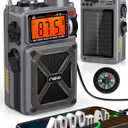 Digital Shortwave Radio with Bluetooth 5.4,AM/FM/SW with NOAA Weather Alert, 4000mAh Emergency Radio Hand Crank Solar,5W Speaker/SOS/Flashlight/Support SD Card USB MP3 Player for Emergency