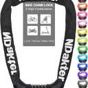 NDakter Bike Chain Lock, 5 Digit Combination Heavy Duty Anti Theft Bicycle Chain Lock,2.62/3.2/4.27/5/6Ft Long Security Resettable Bike Locks for Bike, Bicycle, Scooter, Door, Gate, Fence-4/6mm Thick (Black)