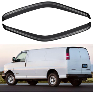 Window Visors Rain Guards Shield for 1996-2025 Chevy Express Van, Out-Channel Window Vent Wind Deflectors Visors Shades for 96-25 GMC Savana
