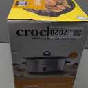 Crock-Pot 7-Quart Manual Slow Cooker, Family Size Serves 8+ People & Fits 6-lb Roast, Removable Stoneware with Warming Setting, Dishwasher Safe for Easy Cleanup, Stainless Steel