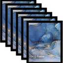 10x12 Picture Frame Set of 6, Black Frame for 10 x 12 Inch Picture Poster Photo, Light Weight and High Transparent 10 by 12 Frame for Wall - 6 Pack/Black/10 x12