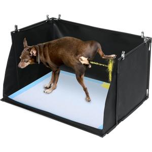 HOMBYS Dog Pee Pad Holder with High Walls, No-Spill Indoor Potty for Large Dogs, Foldable Puppy Litter Box, Patent Pending (33.8" L x 28" W x 17.7" H)