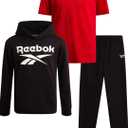 Reebok Boys Sweatsuit Set - 3 Piece Athletic Pullover Hoodies Sweatshirt Jogger Sweatpants & T-Shirt for Boys (7)
