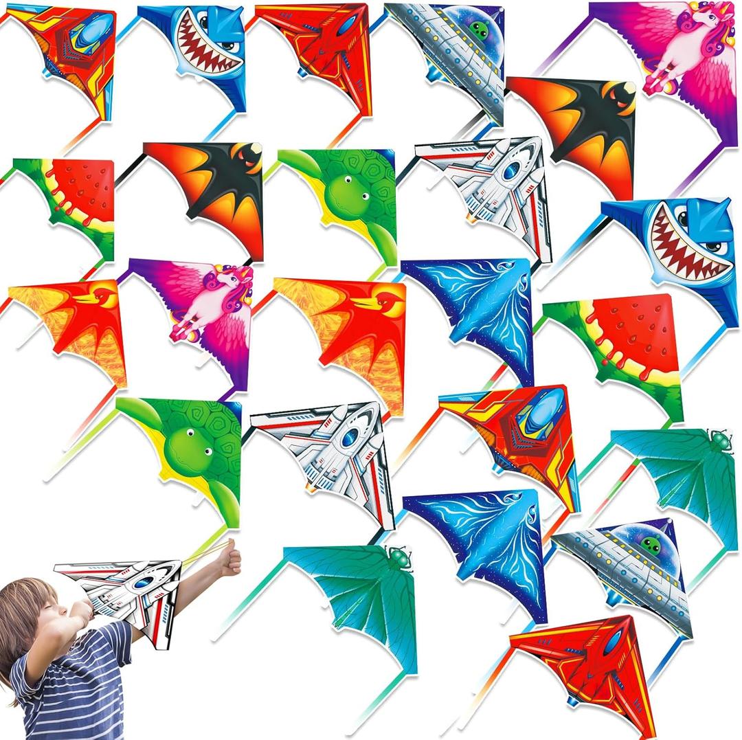 Mini Kites for Kids,Finger Launcher Kites Easy to Fly,Party Favors for Kids 4-8-12 Outdoor Toys Beach Games,Treasure Box Toys for Classroom Prizes Mini Kite Bulk