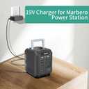 Replacement for Solar Portable Generator Charger, 19V Power Adapter Compatible with Marbero M82 M82MAX M822 M822MAX M87 M88 M16 Portable Power Supply Battery Power Cord