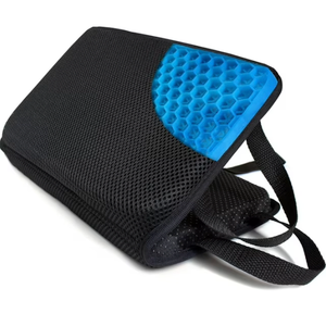 Travel Seat Cushion for Long Sitting, Portable Gel Seat Cushion for Airpline, Truck, Stadium, Office,Wheelchair, Cooling Gel Seat Cushion for Tailbone Pressure Sciatica Pain Relief(Black)