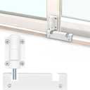 Patio Sliding Glass Door Security Lock/Bolt, Rail-Childproof Safety Window Locks for Any Slide Doors and Windows, Install on The Top Bottom Foot Kick Lock White 1PC