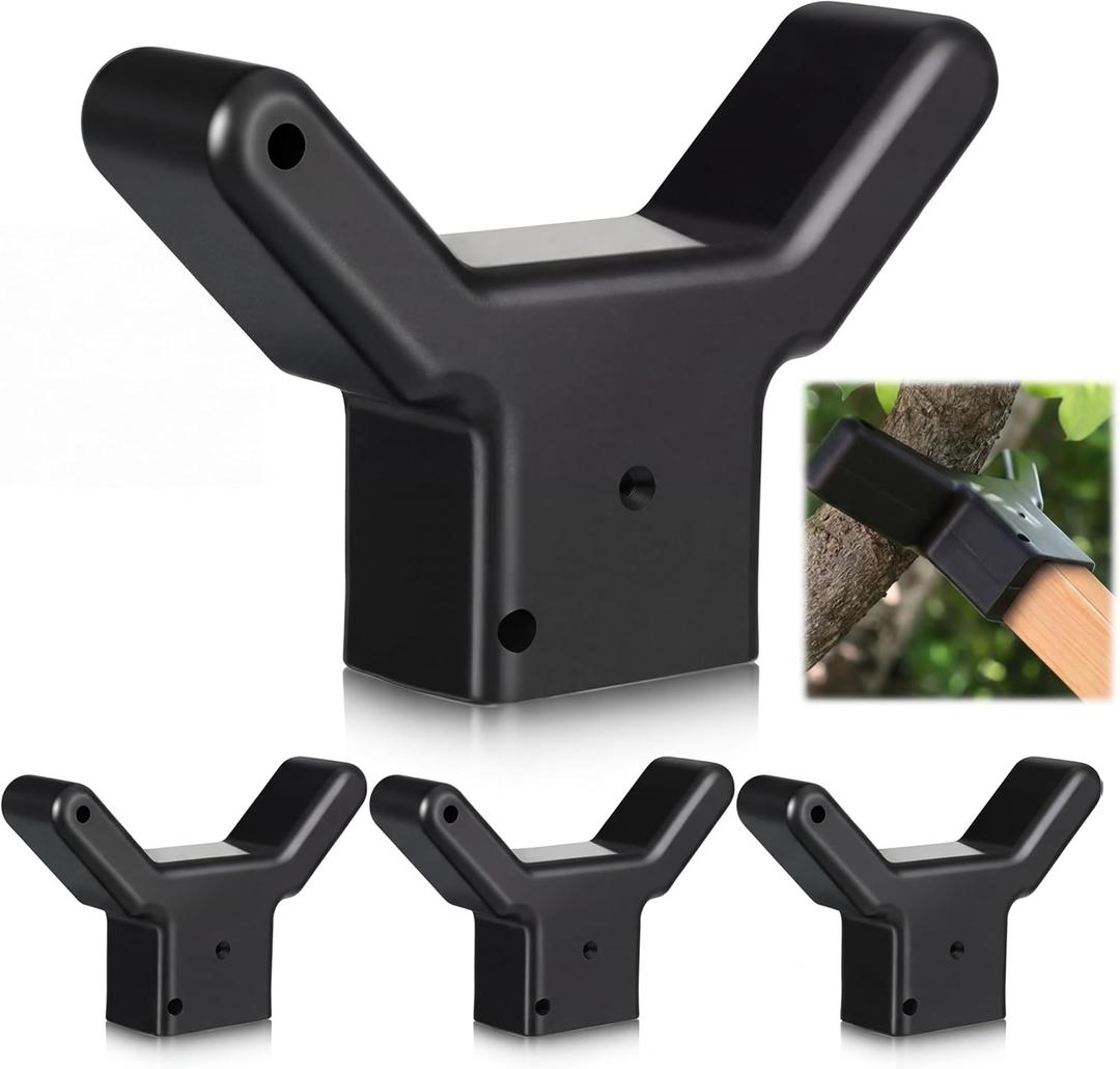 Yungyan 4 Pcs Tree Support, Plastic Fruit Tree Branch Support Device Tree Brace Prevent Them from Breaking for Vineyards Ornamental Gardens Orchards Fits on Standard 1.57 x 1.57 Inch Lumber (Grey)