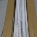 2Pcs Tension Curtain Rod 31 To 76 Inch White Shower Curtain Rod No Drilling Adjustable Spring Loaded Curtain Rods 7/8"Diameter Shower Rods For Bathroom Windows Bedroom Closet Doorway Door