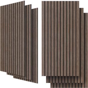 UMIACOUSTICS 6 Packs Acoustic Panel,47.2 x 23.6 Inches Decorative Sound Proof Panel for Office,Home Theater,Studio,Walnut Color