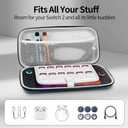 AOLO Carrying Case Compatible with Switch 2 (2025), Portable Hard Protective Travel Case with 10 Game Slots & Accessory Pocke (Blue)