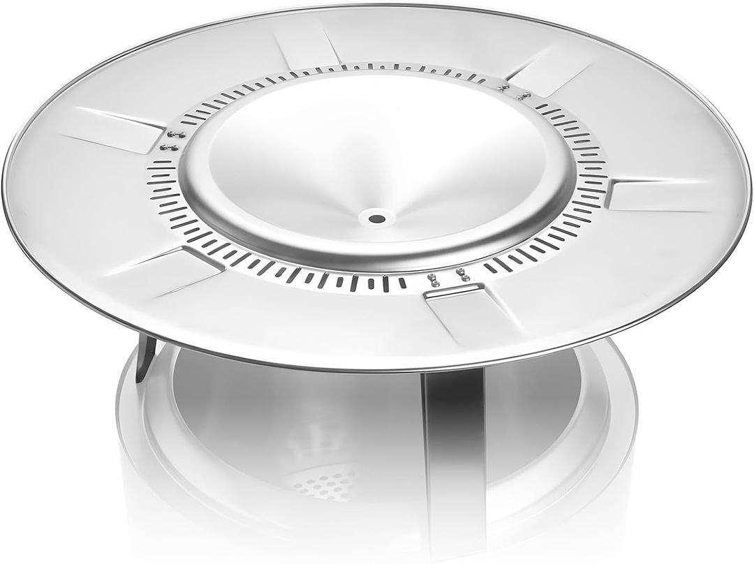 Fire Pit Heat Deflector for Solo Stove Bonfire 19.5", One-Piece 304 Stainless Steel Wind Guard, Easy Install Heat Shield & Diffuser for Outdoor Use