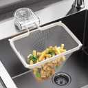 Mulyric Drain Food Catcher Kitchen Sink, Kitchen Sink Drain Strainer Basket for Food, mesh waste rack for sink with 50 Filter Mesh Bags, Sink Trash Catcher for Garbage Leftovers etc. (White)