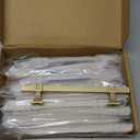 Amerdeco 10 Pack Brushed Gold Cabinet Pulls 5 Inch(128mm) Hole Center Drawer Pulls Cabinet Hardware Kitchen Cabinet Handles for Bathroom Dresser Pulls ZH0067